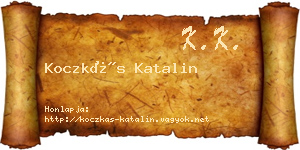 Koczkás Katalin névjegykártya