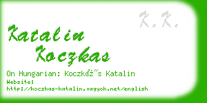 katalin koczkas business card